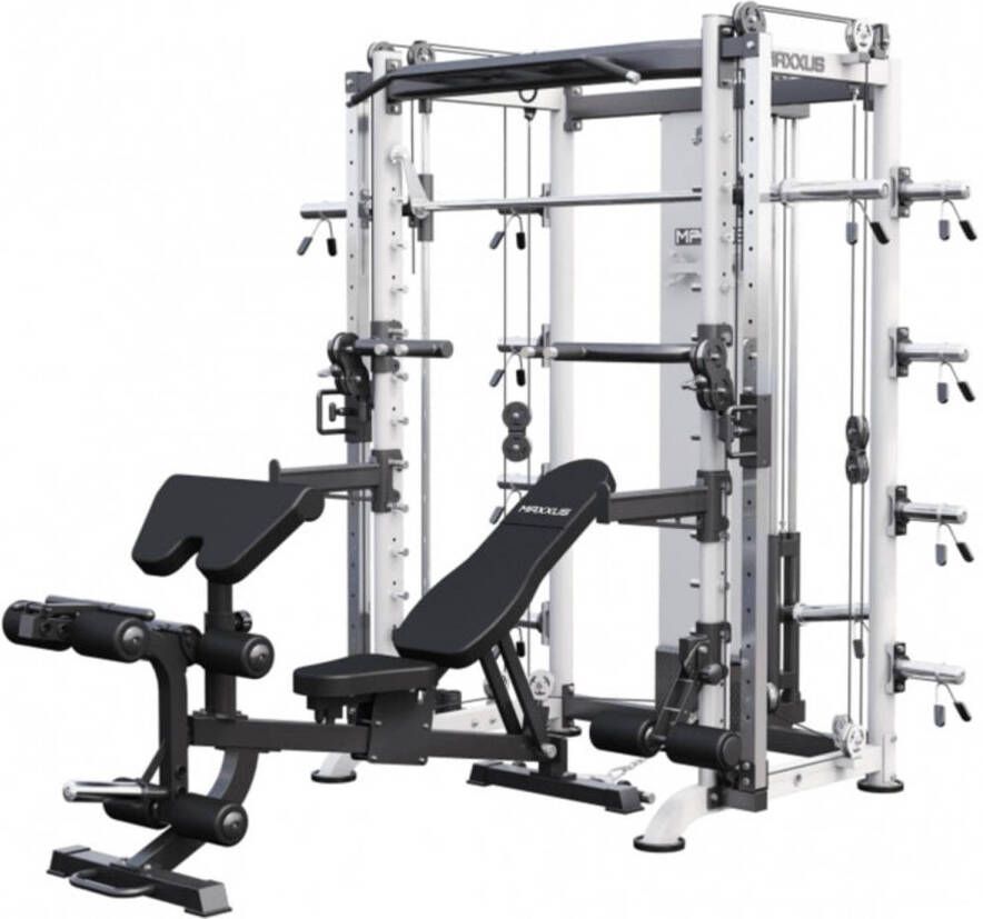 Gorilla Sports MAXXUS Multipress PRO Krachtstation Smith Machine Met Fitnessbank en Accessoires