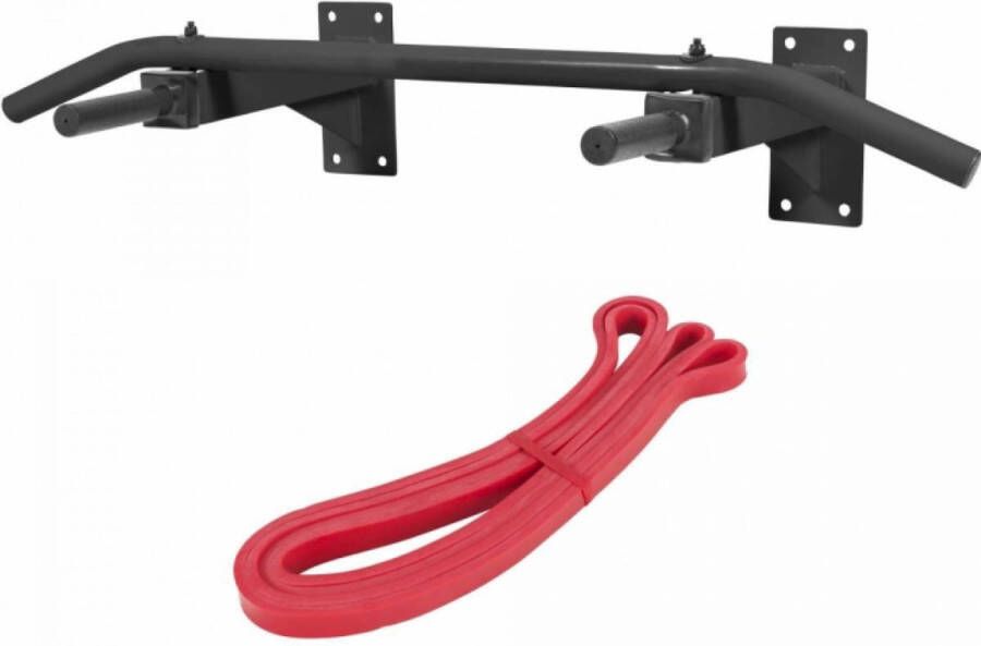 Gorilla Sports Optrek set Pull up bar met weerstandsband