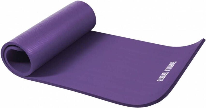 Gorilla Sports Paars Yogamat Deluxe 190 x 60 x 1 5 cm