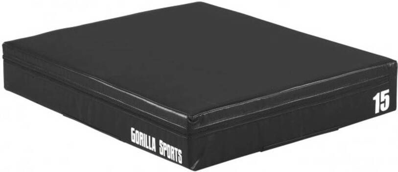 Gorilla Sports Plyo Box 15 cm Zwart PVC Jump box