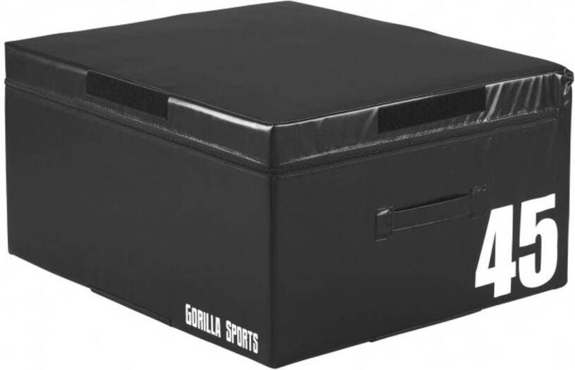 Gorilla Sports Plyo Box 45 cm Zwart PVC Jump box