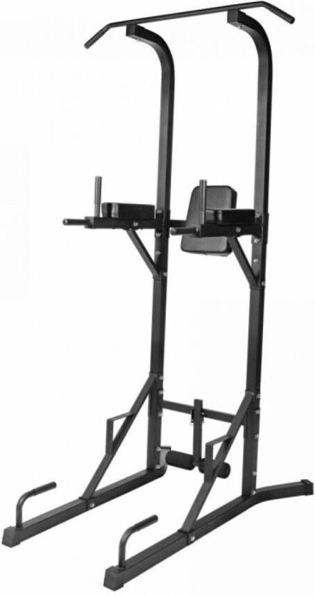 Gorilla Sports Power Tower Pull-up Station Dipstation Belastbaar tot 120 kg Zwart