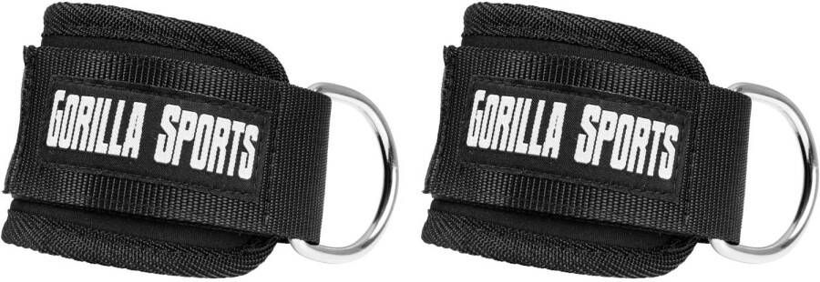 Gorilla Sports Set Ankle Strap Gym Enkelband Kickbacks Enkel strap 2 Stuks