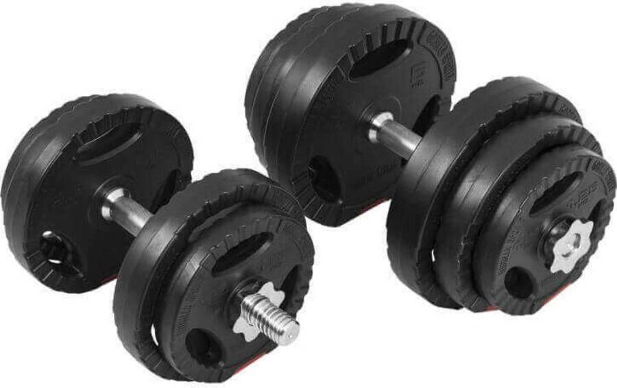 Gorilla Sports Set Dumbells 30 kg Halterset Gripper kunststof 30 mm Dumbbell