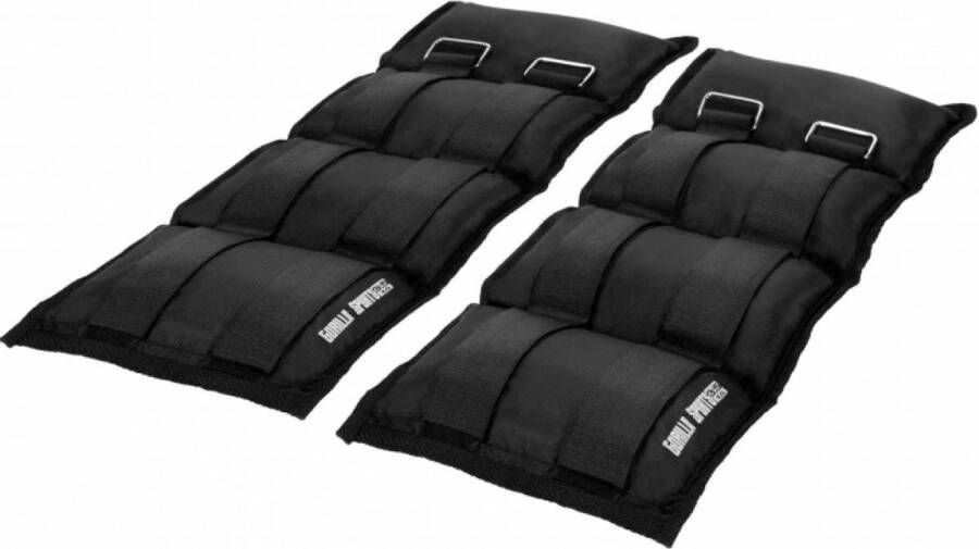 Gorilla Sports set enkel- of polsgewichten zwart 7 kg 2 x 3.5 kg