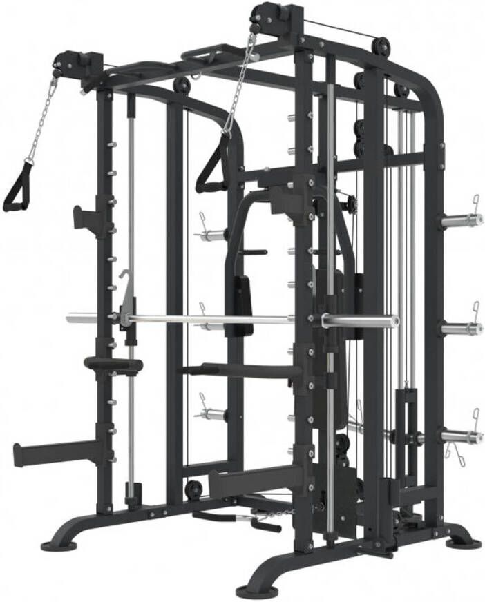 Gorilla Sports Smith Machine Krachtstation Homegym met Butterfly Incl Accessoires Belastbaar tot 300 kg