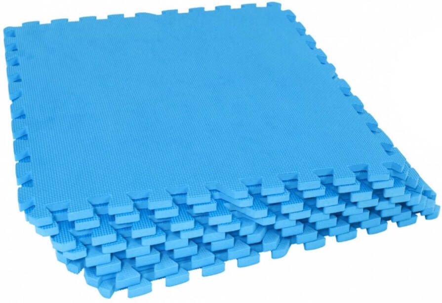 Gorilla Sports Vloermatten Blauw 8 stuks Bescherming 8 stuks 2 88 m2 Puzzel mat