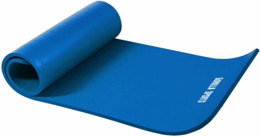 Gorilla Sports Yogamat Deluxe Royal Blue 190 x 100 x 1 5 cm Yoga Mat