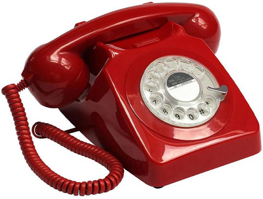 GPO 746 Draaischijf Telefoon Aan te Sluiten op Modem Rood
