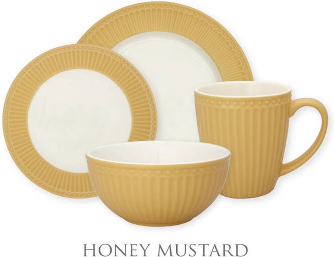 Greengate Alice Honey Mustard Serviesset 4-delig 1 persoons