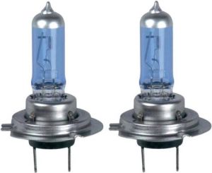 Grundig 2 STUKS 12V 60 55W H4 P43t Halogeenlamp 6500K Auto Halogeenlamp Xenon Donkerblauw Glas Super Wit Hoog Wattage Lamp