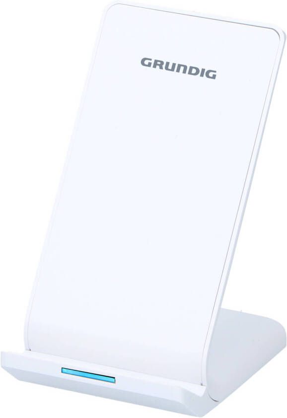 Grundig Draadloze Telefoonoplader Oplaadstation voor Smartphone Slank Design Wit