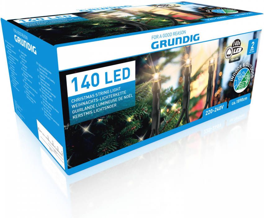 Grundig Kerstverlichting 140 Leds 1890 Cm In- En Outdoor Warm Wit Ip44