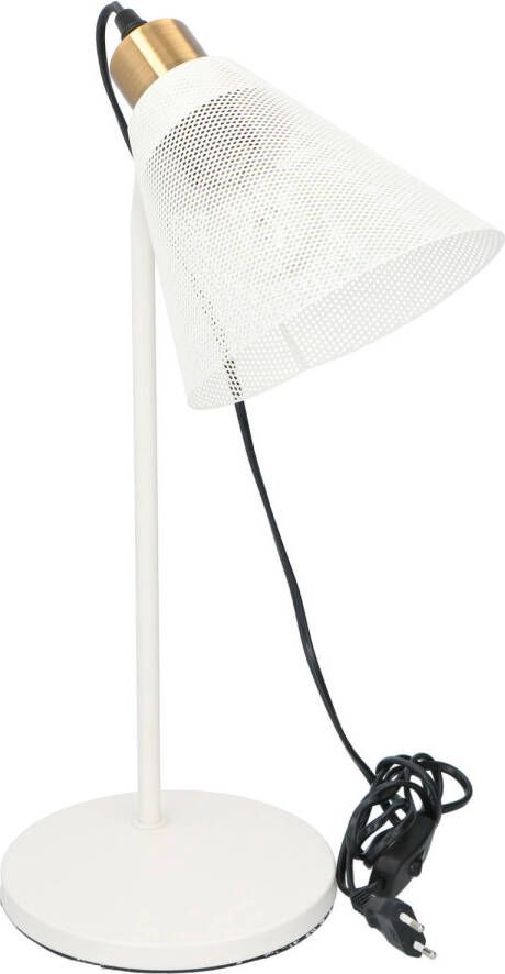 Grundig Tafellamp met Stekker Aan Uit Schakelaar 30 cm E27 Fitting Wit