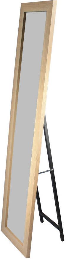 GS Quality Products Lowander staande spiegel 160x40 cm passpiegel vrijstaande garderobe spiegel houten lijst