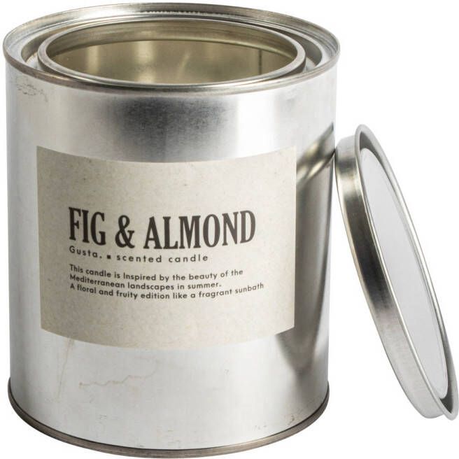 Gusta geurkaars in blik 10 5x12cm fig & almond