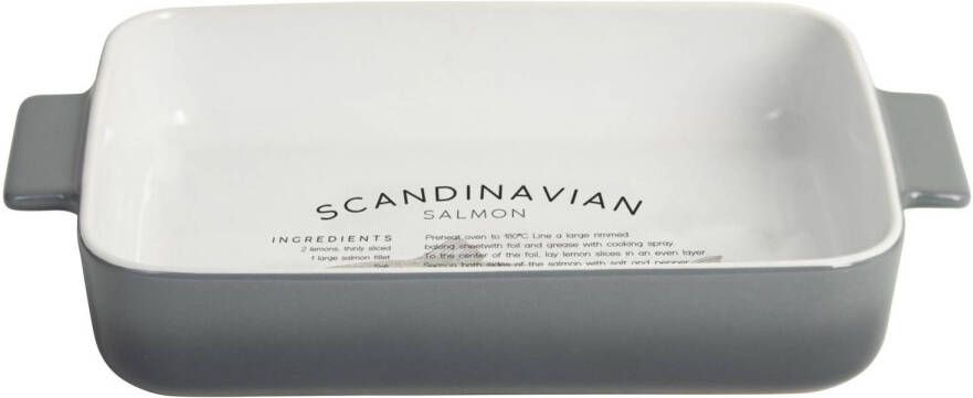 Gusta Ovenschaal Scandinavian 32x19 9x5 4cm grijs