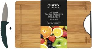 Gusta Snijplank Bamboe Hout Met Mesje 26x16cm