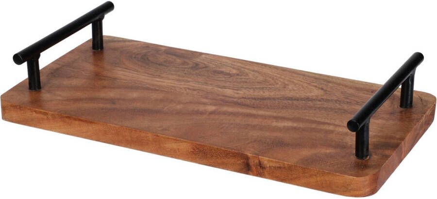 H&S Collection Borrelplank rechthoek acacia hout 30 x 15 cm serveerplank Serveerplanken