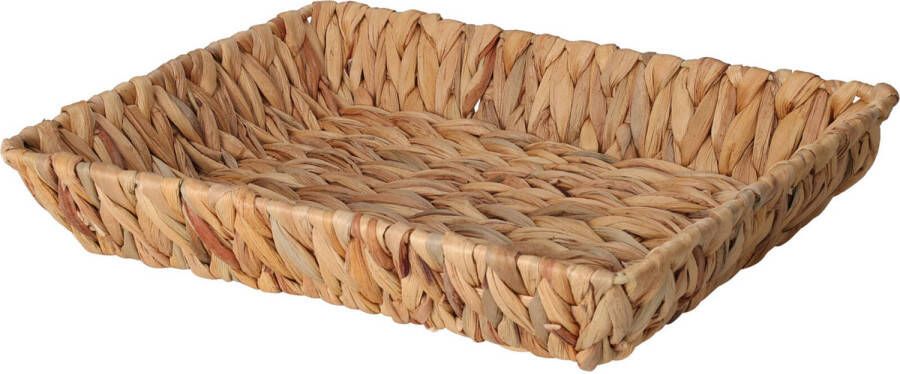 H&S Collection Broodmand gevlochten riet naturel 33 x 25 x 6 cm broodmand