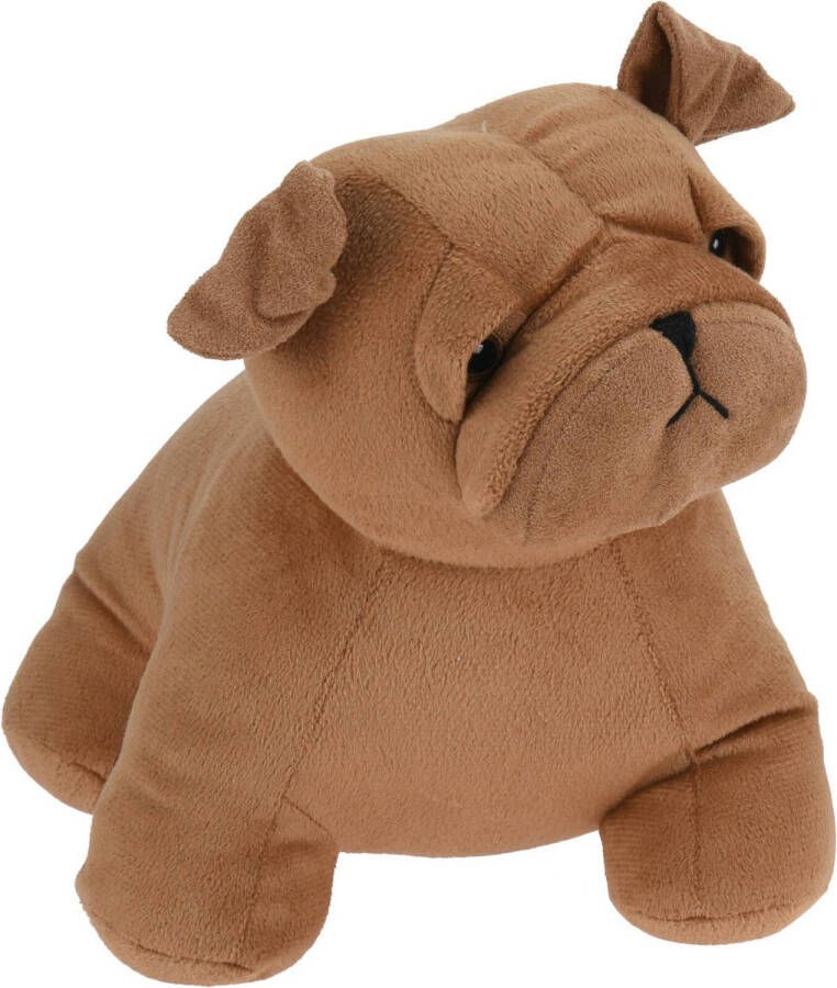 H&S Collection Deurstopper 1 kilo gewicht Waakhondje Franse Bulldog bruin 18 x 15 cm Deurstoppers