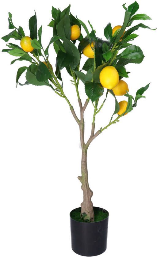 H&S Collection Kunst citrus boom in pot citroen 70cm kunstplant voor binnen Kunstplanten