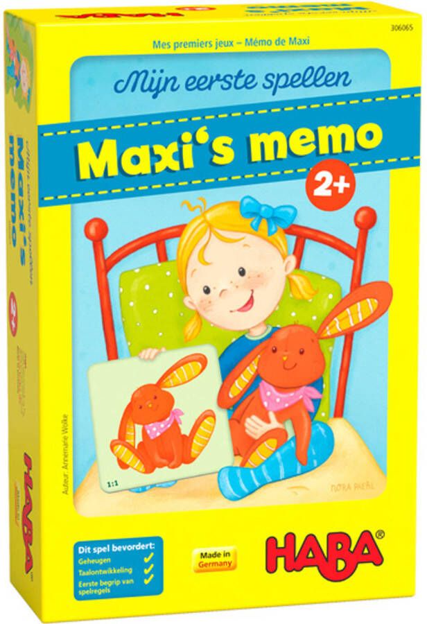 Haba denkspel Mijn eerste spellen Maxi&apos;s memo junior (NL)