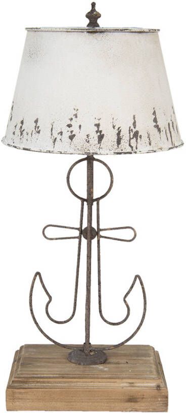 HAES deco Tafellamp Beachlife Scheepsanker Vintage Retro Lamp Ø 35x79 cm Bureaulamp Sfeerlamp Nachtlampje