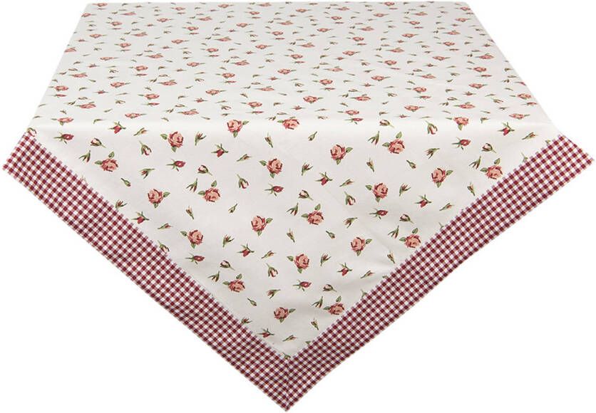 HAES deco Vierkant Tafellaken 150x150 cm 100% Katoen Romantic Rose