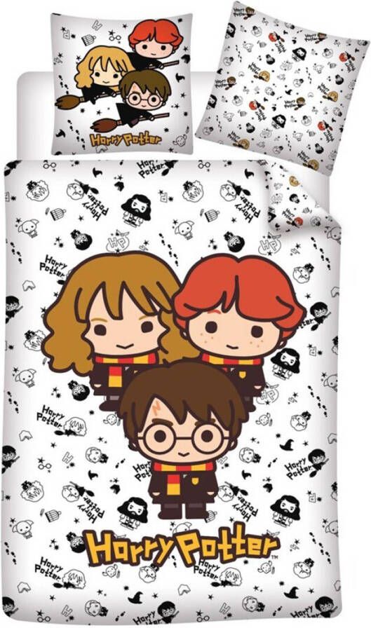 Aymax Harry Potter Dekbedovertrek Harry Ron Hermelien Cartoon 140 X 200 Cm