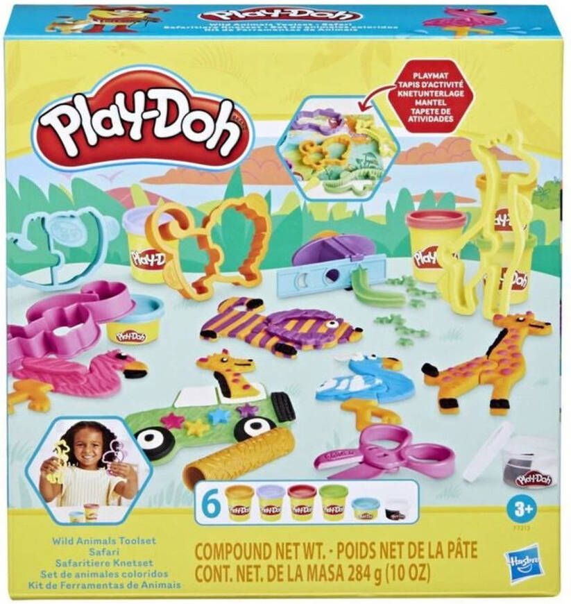 Hasbro Play-Doh Safari boxset creatieve boetseerklei-vrije tijd voor kinderen met als thema dieren speelgoed voor kinderen va