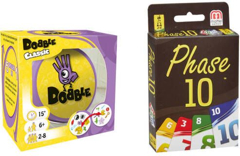 Hasbro Spellenbundel Bordspellen 2 Stuks Dobble Classic & Phase 10