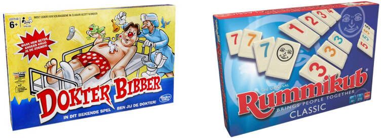 Hasbro Spellenbundel Bordspellen 2 Stuks Dokter Bibber & Rummikub