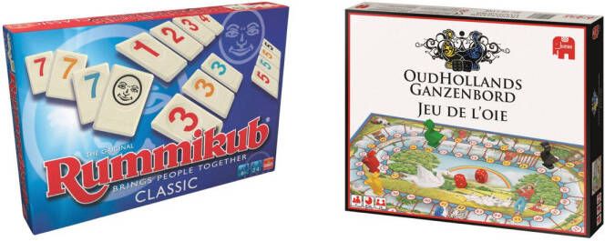 Hasbro Spellenbundel Bordspellen 2 Stuks Rummikub & Ganzenbord