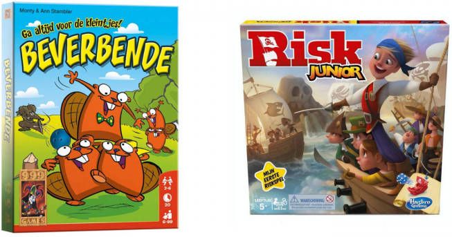 Hasbro Spellenset Bordspel 2 Stuks Beverbende & Risk Junior