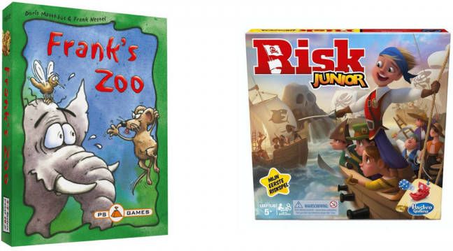 Hasbro Spellenset Bordspel 2 Stuks Franks Zoo & Risk Junior