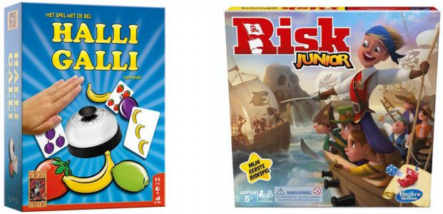 Hasbro Spellenset Bordspel 2 Stuks Halli Galli & Risk Junior