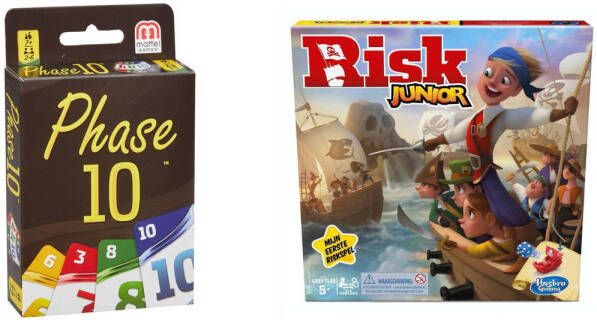 Hasbro Spellenset Bordspel 2 Stuks Phase10 & Risk Junior