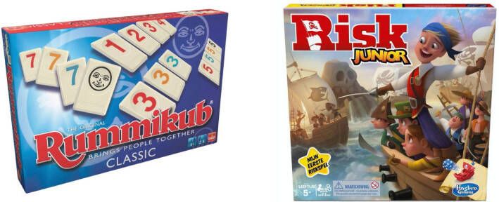 Hasbro Spellenset Bordspel 2 Stuks Rummikub & Risk Junior