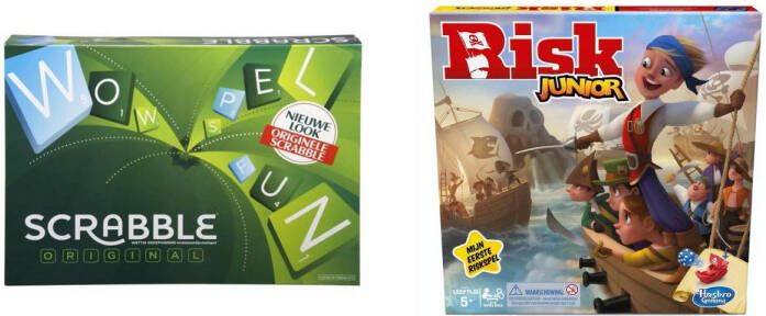 Hasbro Spellenset Bordspel 2 Stuks Scrabble Original & Risk Junior