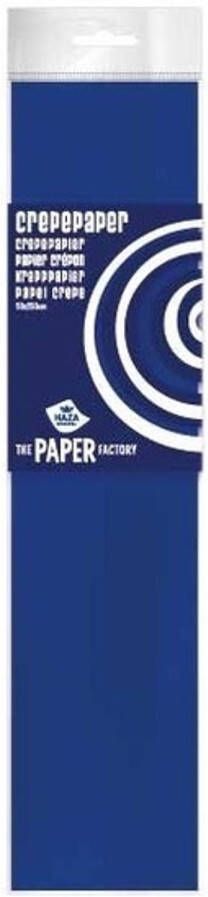Haza Crepe papier plat kobaltblauw 250 x 50 cm Knutselen met papier Knutselspullen