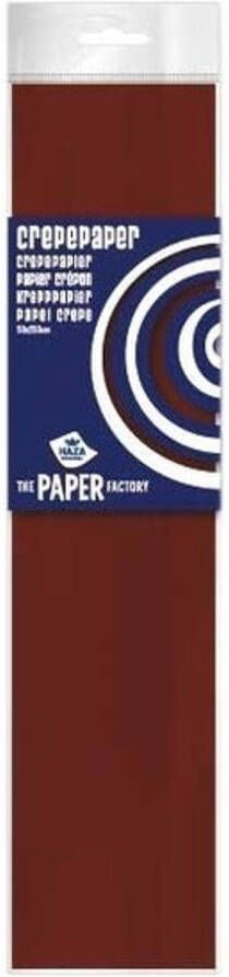 Haza Original 5x Hobby crepe papier bruin 250 x 50 cm Crepepapier