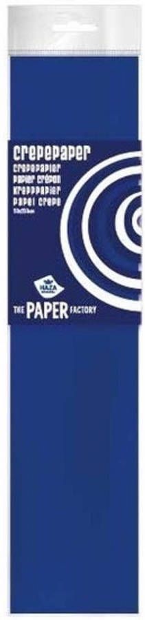 Haza Original 5x Hobby crepe papier kobaltblauw 250 x 50 cm Crepepapier