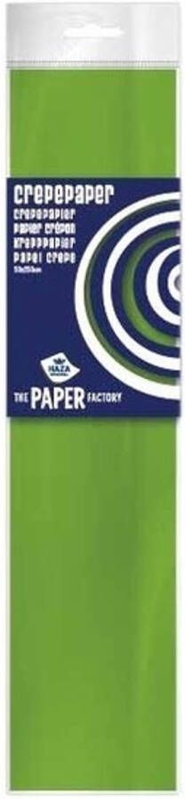 Haza Original 5x Hobby crepe papier limegroen 250 x 50 cm Crepepapier