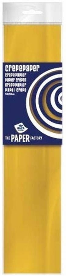 Haza Original 5x Hobby crepe papier oker geel 250 x 50 cm Crepepapier