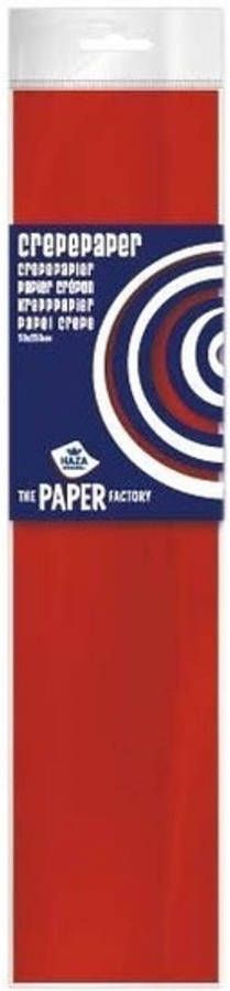 Haza Original 5x Hobby crepe papier rood 250 x 50 cm Crepepapier