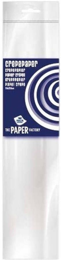 Haza Original 5x Hobby crepe papier wit 250 x 50 cm Crepepapier