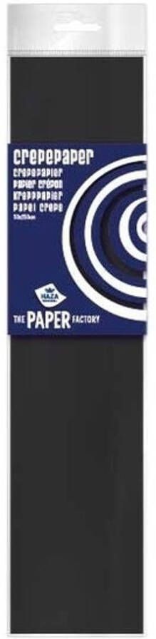 Haza Original 5x Hobby crepe papier zwart 250 x 50 cm Crepepapier