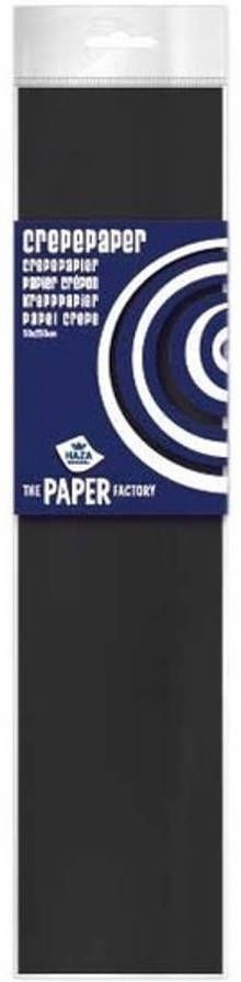 Haza Original 5x Hobby crepe papier zwart 250 x 50 cm Crepepapier