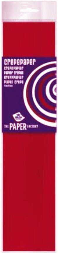 Haza Original Crepe papier plat donker rood 250 x 50 cm knutsel materiaal Crepepapier